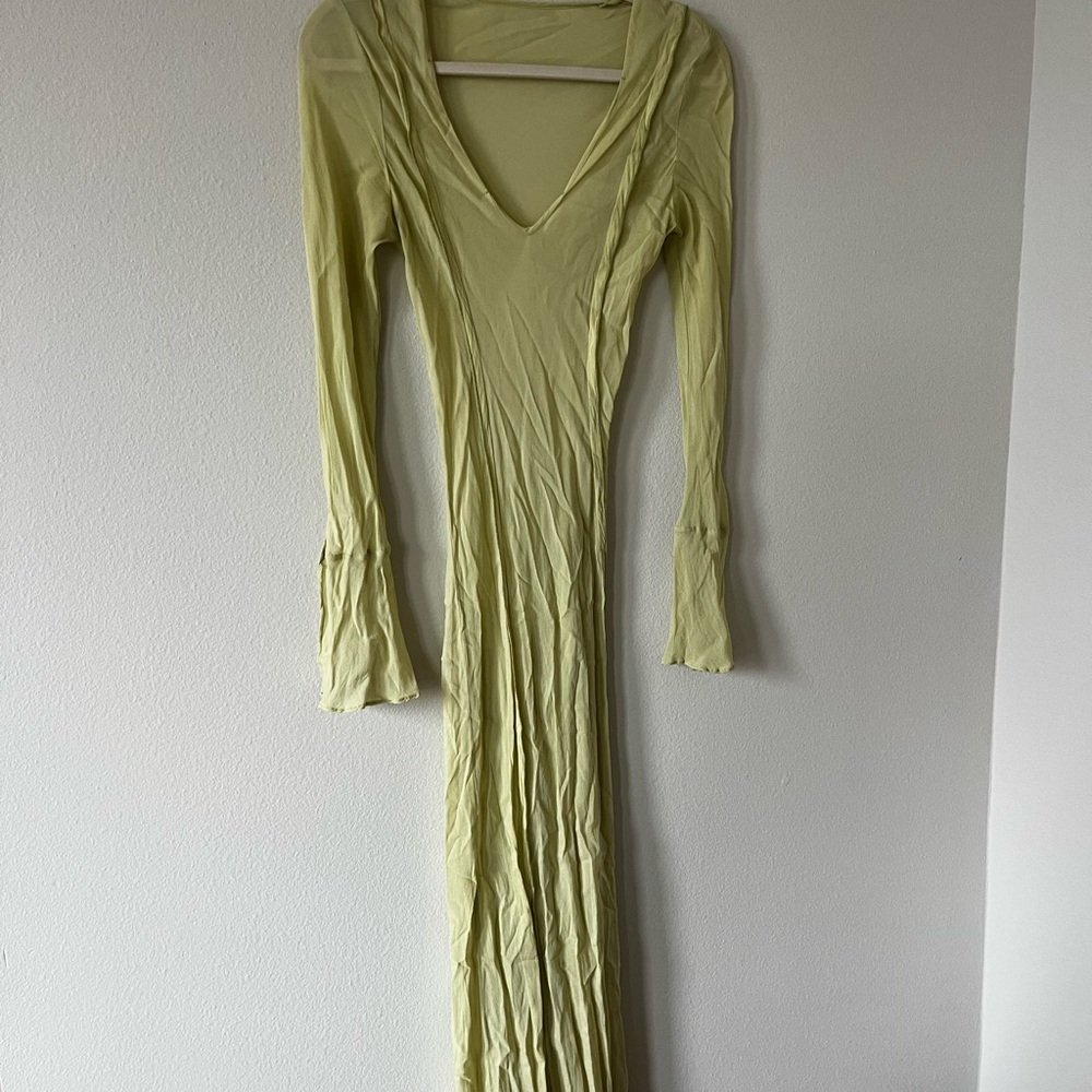 DISSH Green Ruffle Maxi Dress